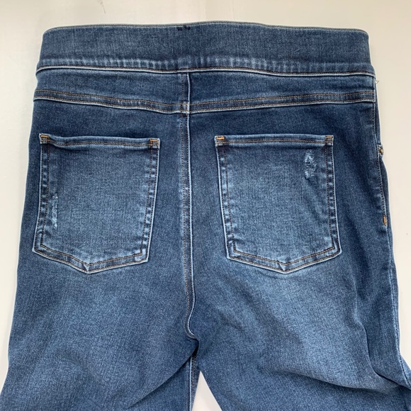 Spanx Womens Skinny Jeans Sz Small Wash Distressed Blue Ankle Stretchy Travel - Picture 6 of 15